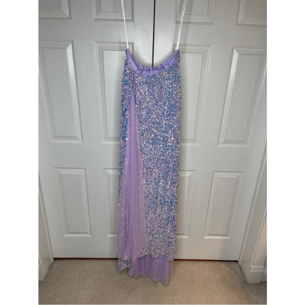 Lucci‎ Lu, 1250 Violet, Sz 6, Two Piece Over Skirt, Full Sequin - Picture 10 of 13